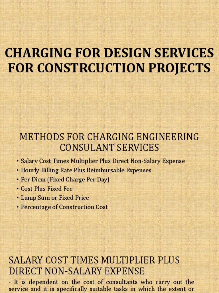 Engineering Service Charge Methods | PDF | Per Diem | Salary