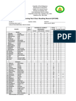 Screening Test Class Reading Record (STCRR) : Names Test Number of Correct Total Score Score Taken Responses Score