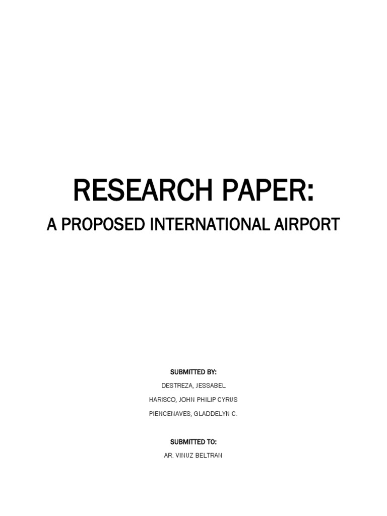 Research Paper International Airport Pdf Airport Cargo