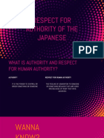 Respect For Authority of The Japanese