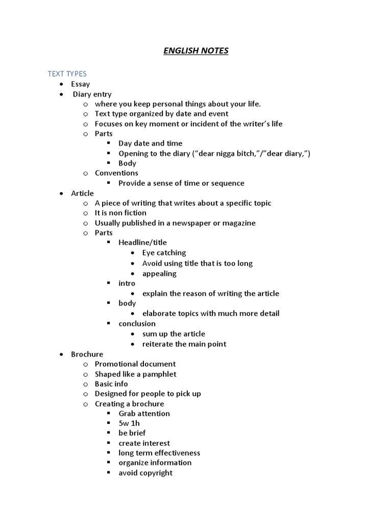 English Notes 2 | PDF | Career & Growth | General Fiction