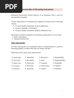 Measurement and Metrology Notes