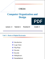 Computer Organization and Design: Lecture: 3 Tutorial: 1 Practical: 0 Credit: 4