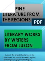 Regional Philippine Literature Works by Luzon, Visayas, Mindanao Writers