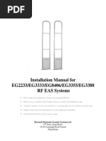 Installation Manual For EG2233/EG3333/EG8406/EG3355/EG3388 RF EAS Systems