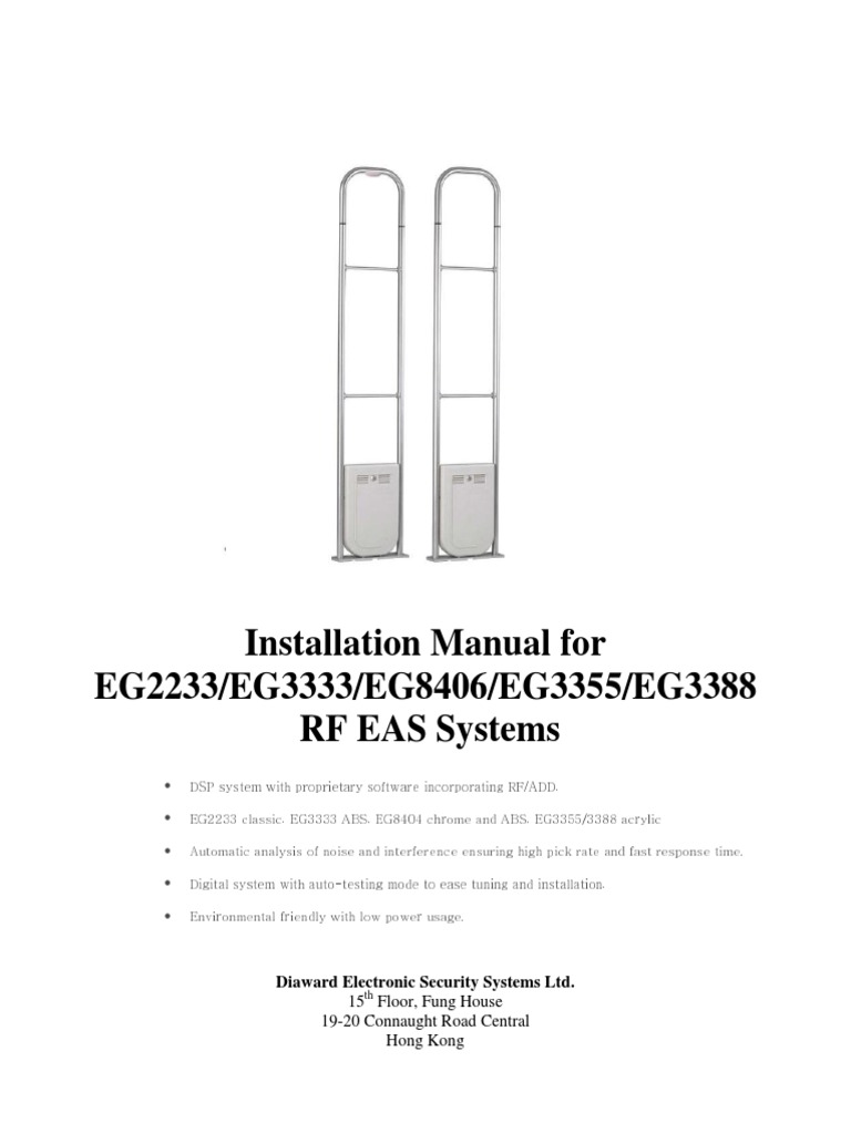 EAS System Installation Manual | PDF | Transmitter | Electromagnetic ...