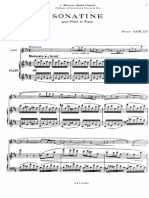 Pierre Sancan Sonatine For Flute and Piano