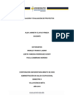 Formulación y Evaluación de Proyectos