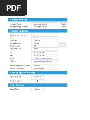 Service Invoice