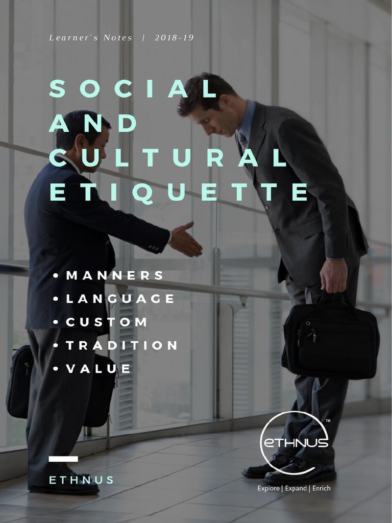 Understanding Social and Cultural Etiquette | PDF | Etiquette | Body ...