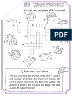 Clothes Crossword 1 PDF