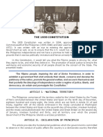 The 1935 Constitution: Article I. - National Territory