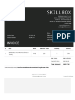 Invoice: Invoice Date: 2019-09-08 Invoice Number: SB242718 Bill To: 9923078041