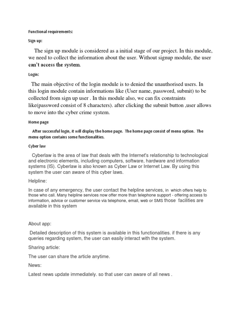 Functional Requirements: Sign Up | PDF | Usability | Computer Engineering