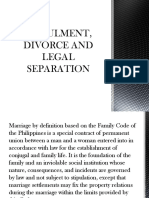 Annulment, Divorce and Legal Separation