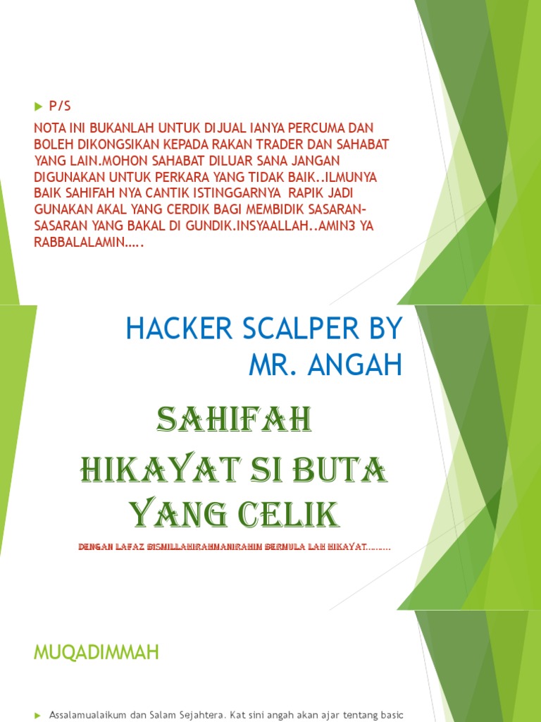 Hacker Scalper Note Edit PDF | PDF | Pengembangan Diri