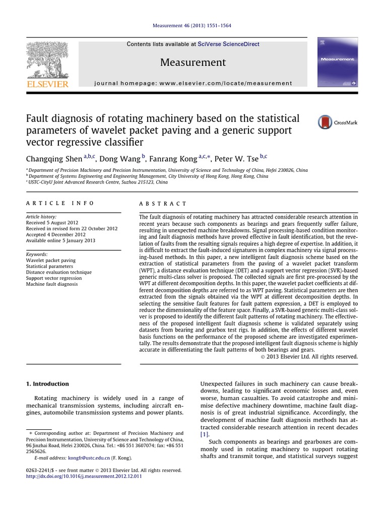 Rotating Machinery Fault Diagnosis | PDF | Statistical Classification ...