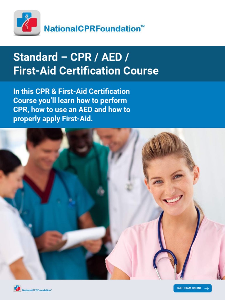 CPR AED First Aid Certification Course National CPR Foundation | PDF ...