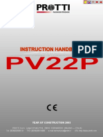 Istruzioni Pv22p English