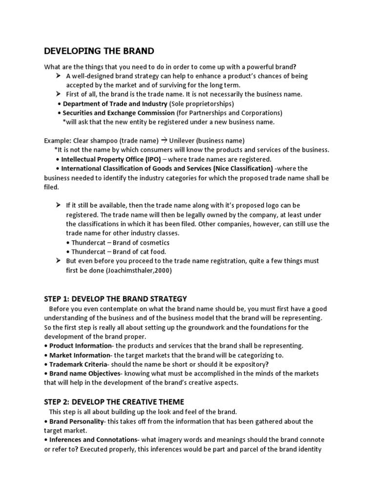 Brand Development Guide | PDF | Trade Name | Brand