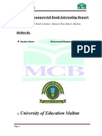 University of Education Multan: ,, Muslim Commercial Bank Internship Report