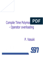 Compile Time Polymorphism - Operator Overloading - Operator Overloading