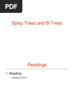 Splay Trees and B-Trees