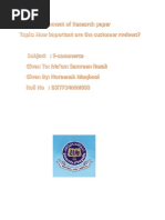 How Important Are the Customer Reviews