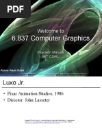 6.837 Computer Graphics: Welcome To