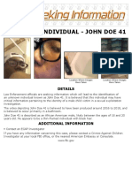 Unknown Individual - John Doe 41: Details