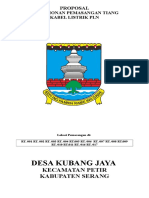 Proposal Permohonan Pemasangan Tiang Listrik Desa Kubang Jaya