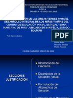 Recuperación de áreas verdes para el desarrollo de niños en centro educativo