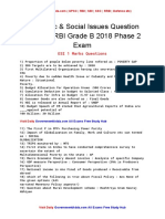 ESI Question Paper of RBI Grade B 2018 Phase 2