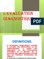 1.Evaluation Diagnostique Seminaire National