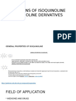 Applications of Isoquinoline and Quinoline Derivatives