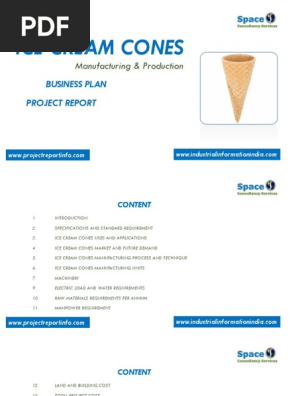 Ice Cream Cones Manufacturing and Production Project Report