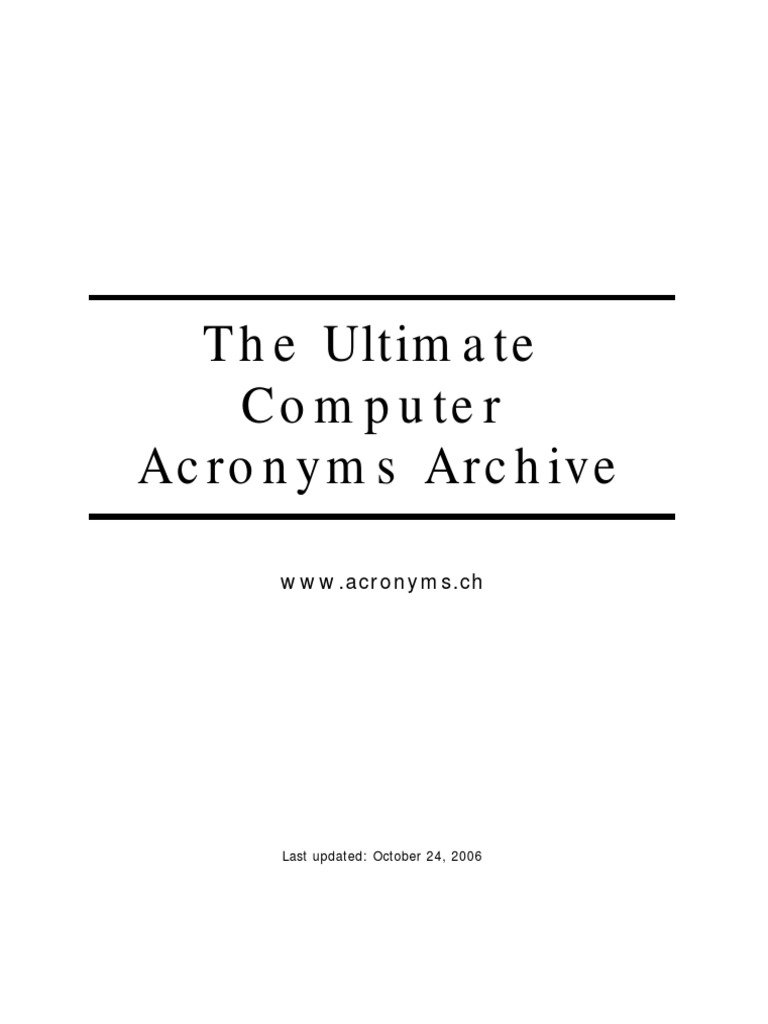 Acronyms Letter Simplex Pdf Computer Network Operating System