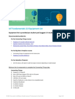 Iot Fundamentals 2.0 Equipment List: Equipment List Is Provided Per Student Pod (Suggest 2-3 Students Per Pod)