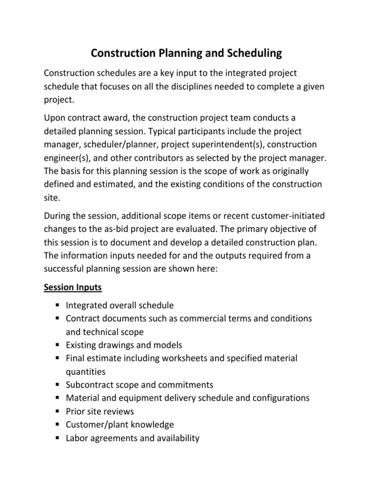 Construction Planning and Scheduling | PDF | Project Management | Business