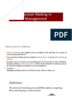 Decision Making in Management