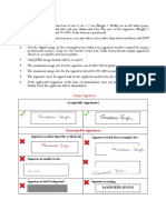 Signature Specifications:: Sample Signatures