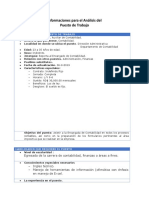 Recopilacion de Informaciones para El Análisis Del Puesto