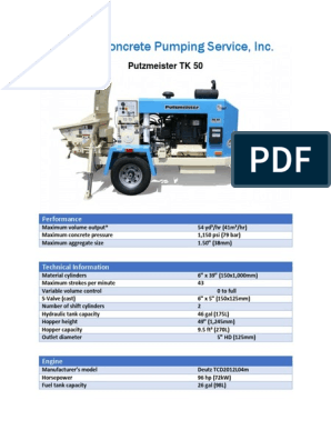 Concrete Pump Putz, PDF, Pump
