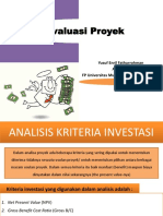 Pertemuan 8 Kriteria Investasi