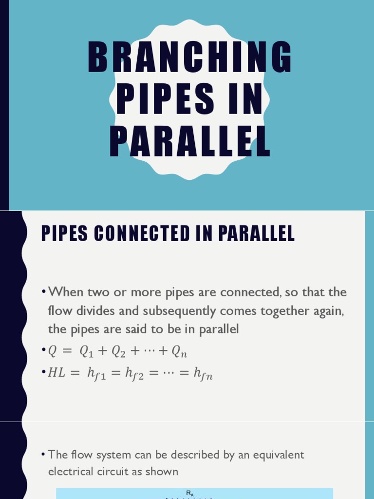 Flow in Parallel Pipe Systems | PDF | Series And Parallel Circuits ...