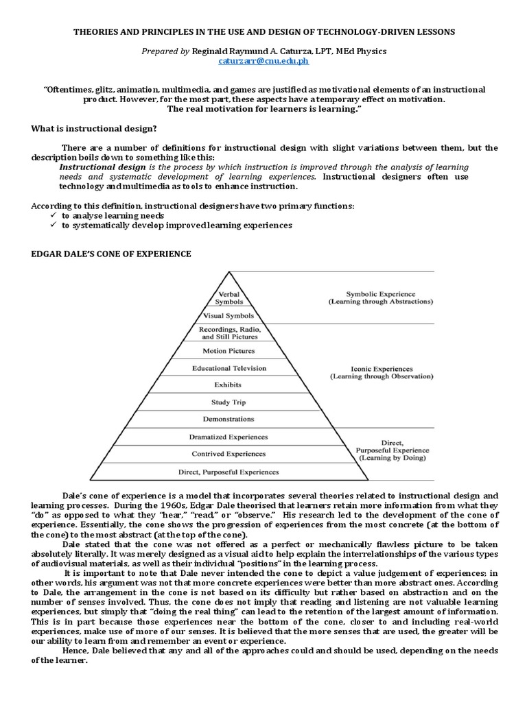 Technology-Driven Lesson Design | PDF | Instructional Design | Pedagogy
