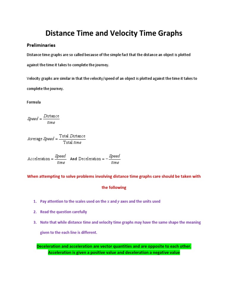 Speed-Distance-Time Graph Analysis Problems worksheet