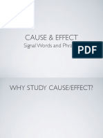 Cause & Effect: Signal Words and Phrases