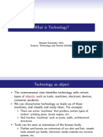 What Is Technology?: Waseda University, SILS, Science, Technology and Society (LE202)