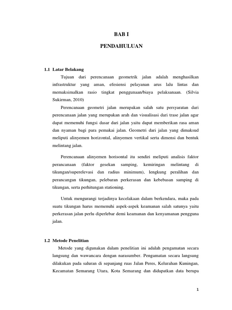 Makalah Geometri Jalan Raya A3 | PDF | Sains & Matematika